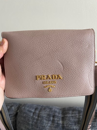 Prada old rose color leather bag