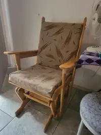 Glider oak rocking chair