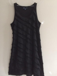 GapKids Girl's Stylish deep Black Ruffle Dress size 10 .  New