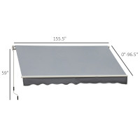 13'x8' Manual Retractable Patio Awning