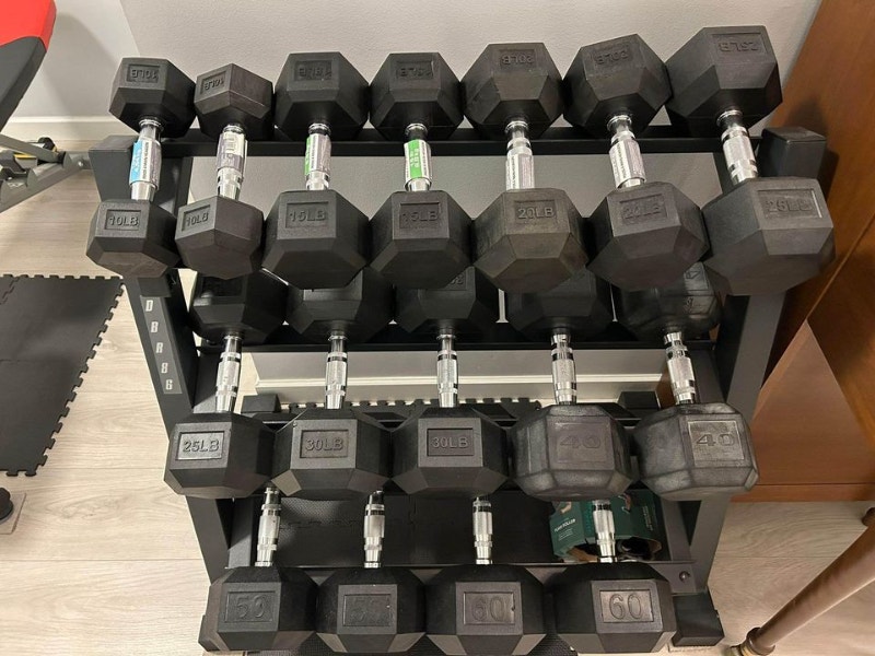 Home Gym Set (Dumbbells, Rack, Bench) Read ad carefully! Exercise