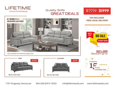 Genuine Top Grain Leather Sofa Set ( Sofa & Loveseat ), View more
