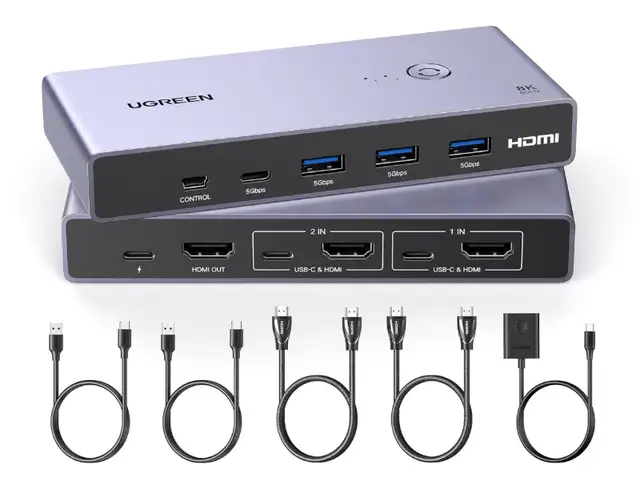 UGREEN 8K@60Hz KVM Switch HDMI with USB 3.0 Ports Switch628647440435231213