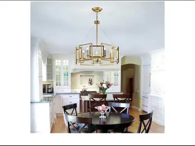 ZGLAOJT Modern Chandelier Gold Geometric Pen, View more