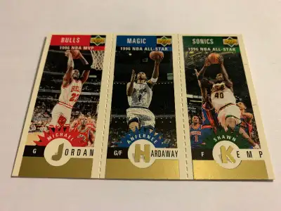 1996 UPPER DECK CC MINI CARDS GOLD JORDAN / HARDAWY/KEMP NM/MT., View more