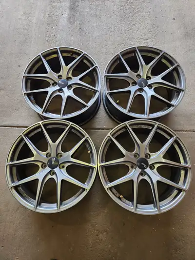 Set of 4 Wheels/Rims without tires or TPMS Fast Wheels FC04 Titanium Size:19x8.5 Bolt Pattern: 5x115...