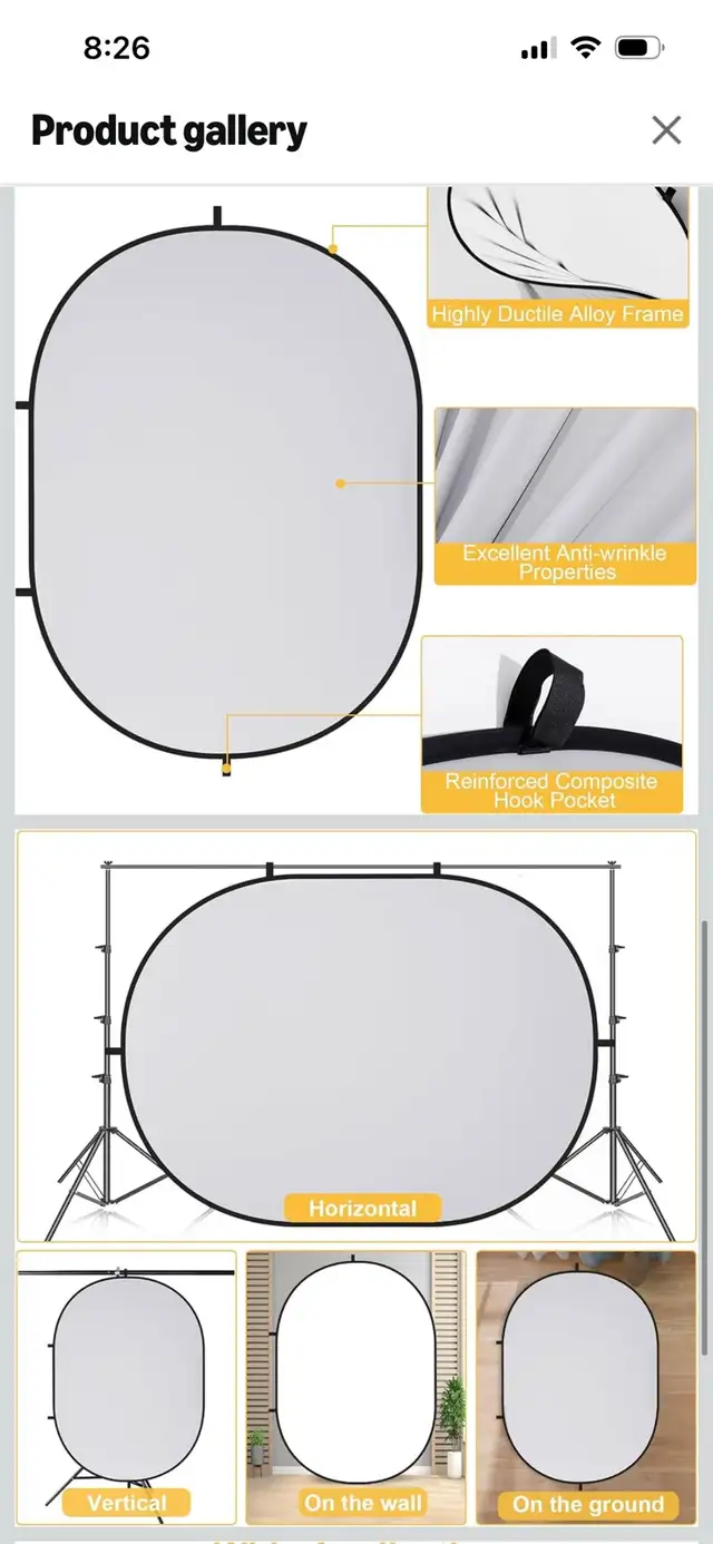 Brand New-Kate Collapsible Photography Backdrop! in Other in Mississauga / Peel Region - Image 2