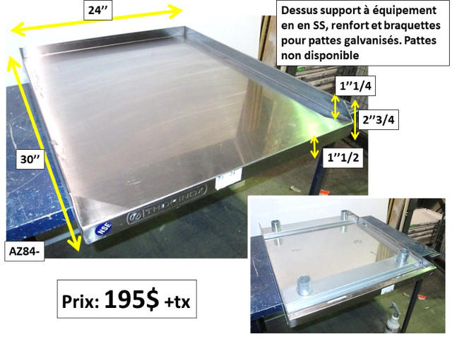 table, comptoir (dessus) en stainless, tablettes et autres. dans Autre  à Thetford Mines - Image 2