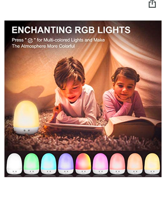 Baby Night Light Kids Bedside Lamp with Touch Controls Color Cha in Other in Winnipeg - Image 3