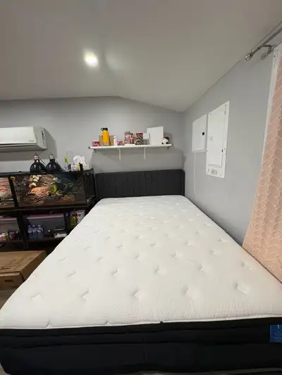 Full size Mattress (used like new) with mattress protector, View more