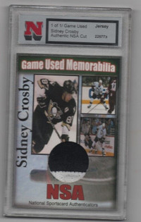 SIDNEY CROSBY 1/1  HOCKEY JERSEY CARD