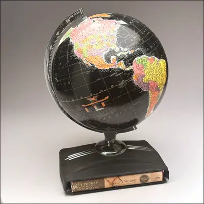 Replogle 12" Illuminated Globe with Book 1950's, View more