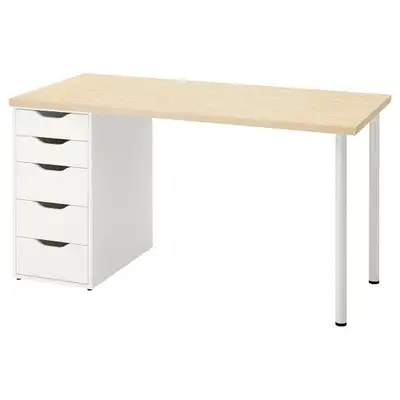 Ikea Mittcirkel Desk with Alex Drawer Unit, View more