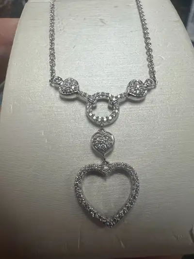 14 k diamond necklace, View more