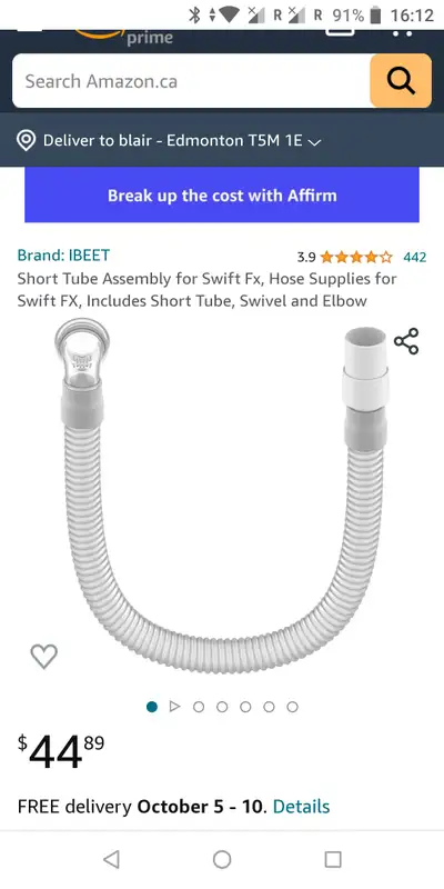 Short tube for Swift FX (2 pack), View more