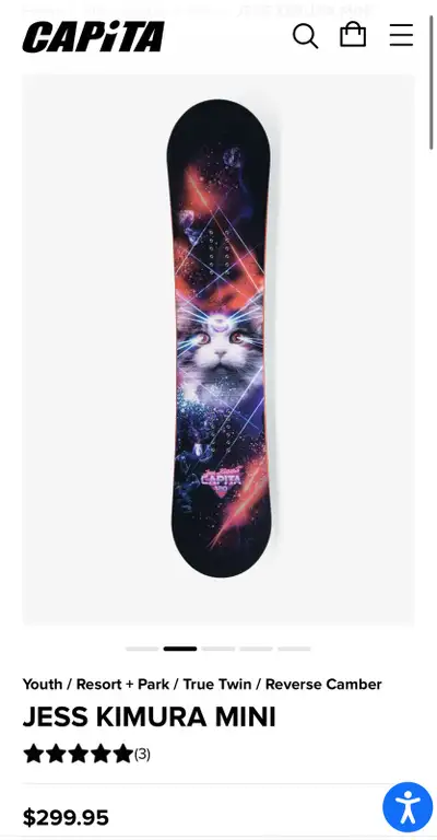 CAPiTA Jess Kimura Mini Youth Snowboard 130, View more