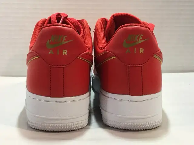 Women's Nike Air Force 1 '07 University Red Gold Size 7.562863268499586123