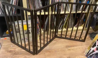 PETMAKER Freestanding Wooden Pet Gate, Dark Brown 24" tall, View more