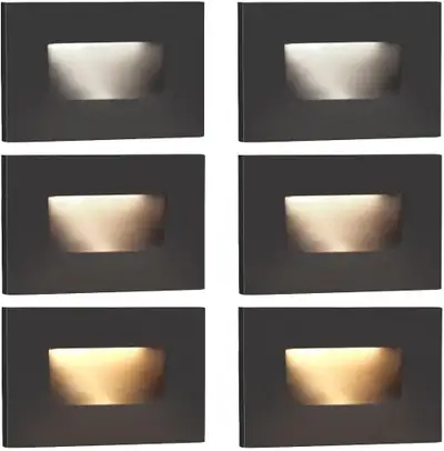 DAKASON LED Step Lights Low Voltage, 3000K/4000K/5000K, 6pack, View more