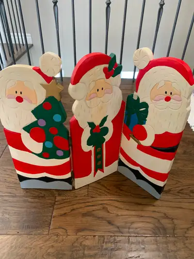 Wood carved Christmas decorative fireplace screen, View more