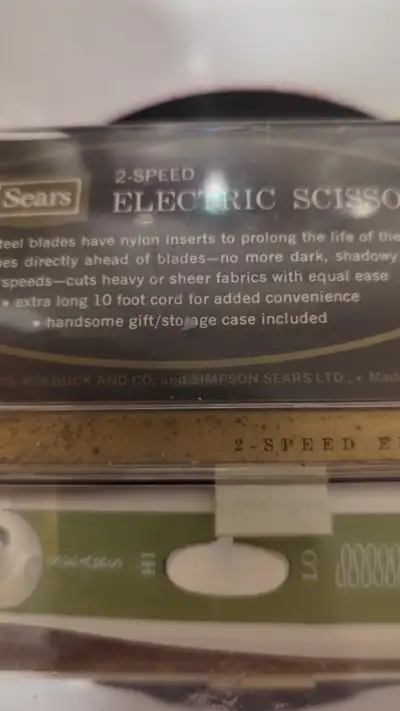 New old stock,Sears 2 speed Electric Scissors, View more