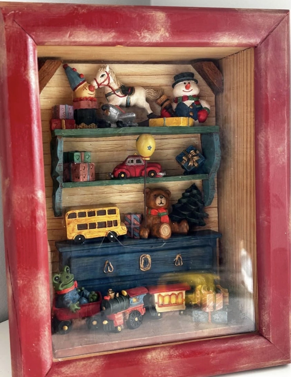 Vintage Christmas Toy Shadow Box Display | Arts & Collectibles ...
