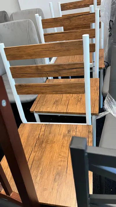 Wood Dining chair with metal legs, View more