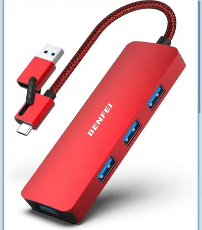 New Pack BENFEI USB 3.0 Hub, USB-C HUB, 2-in-1 USB Type-A/Type-C, View more