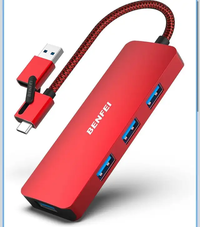 New Pack BENFEI USB 3.0 Hub, USB-C HUB, 2-in-1 USB Type-A/Type-C in Cables & Connectors in Kitchener / Waterloo - Image 2