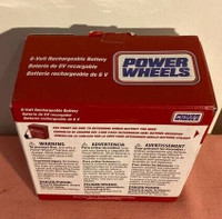 POWER WHEELS 6V RE-CHARGEABLE BATTERY