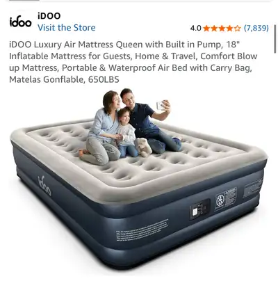 iDOO Luxury Air Mattress Queen , View more