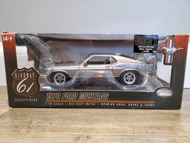 1:18 Diecast Hwy Highway 61 1970 Ford Mustang Mach 1 Custom Grey in Arts & Collectibles in Kawartha Lakes