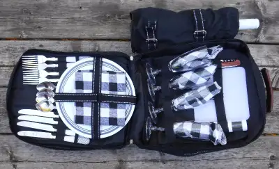 Picnic Backpack For 4, With Insulated Wine Cooler, View more