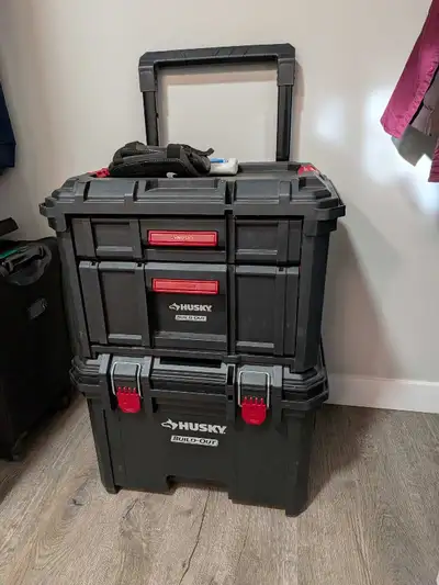 HUSKY BUILD-OUT TOOL BOX WITH CORDLESS TOOLS, View more
