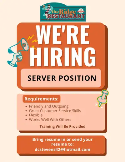 Server at The Ridge Restaurant , View more