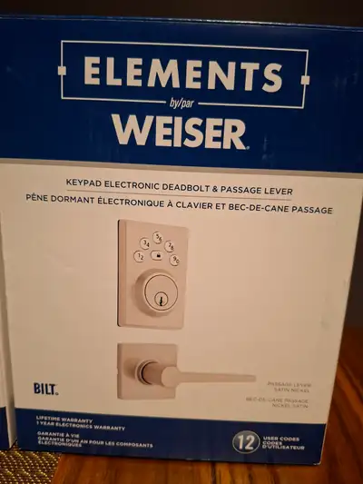 Wiser Elements keyless lock and handle set, View more