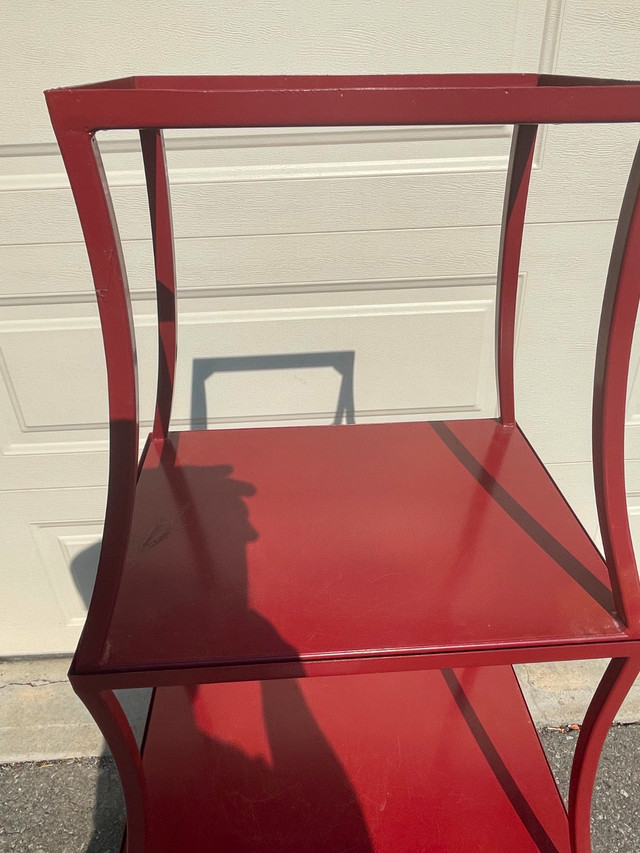 VINTAGE METAL ETAGERE WITH 5 OPEN SHELVES IN PAGODA STYLE in Bookcases & Shelving Units in Markham / York Region - Image 4
