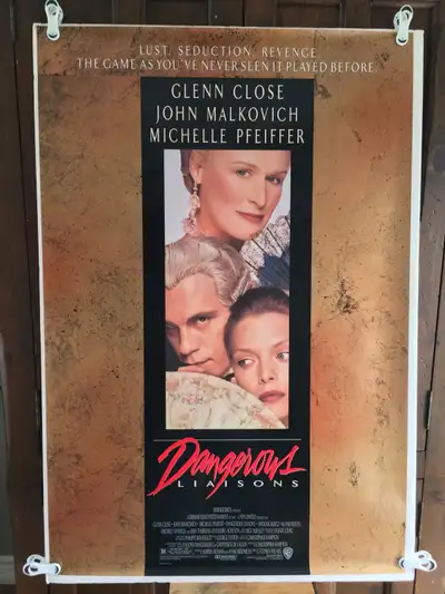 “DANGEROUS LIAISONS” (1988) 27x40 Original Movie Poster One Sheet ROLLED John Malkovich/Glenn Close/...