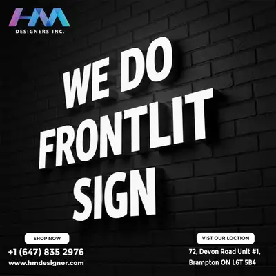 Frontlit Signs – Custom Design & Installation, View more