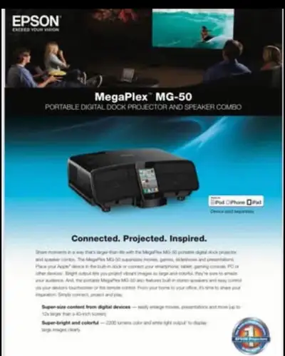 Epson tv Projector - MegaPlex  - MG-50 , View more