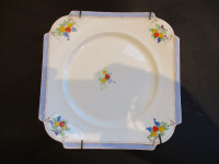 Ross S & N L Salon China Decorative Square Plate with Wall Brack