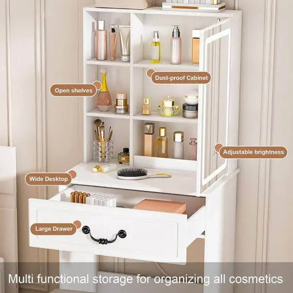 White Makeup Vanity; Vanité de maquillage in Health & Special Needs in Laval / North Shore - Image 3