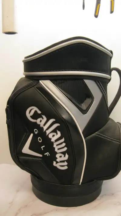 Callaway Den Caddy Mini Staff Golf Bag Leather  Carbon Fibre, View more