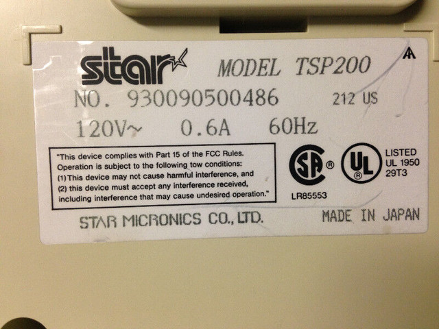 Star TSP200 Point of Sale Thermal Printer in Other in Stratford - Image 2