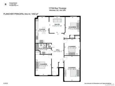 4 Beds 2 Baths - Apartment 17756 Rue Thivierge, Montréal, QC H9J 3R6, Canada English Description (Fr...