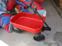 DECORATIVE ALL METAL CHILDS TOY WAGON $30 PATIO YARD PLANTER