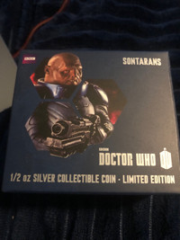 Doctor Who Monsters - Sontaras Silver coin 