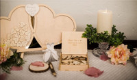 Neamon Wooden Hearts Wedding Guest Book