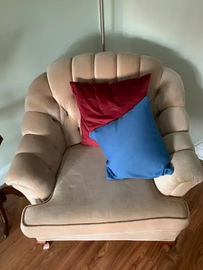 Living Rm Coach and matching chair, View more