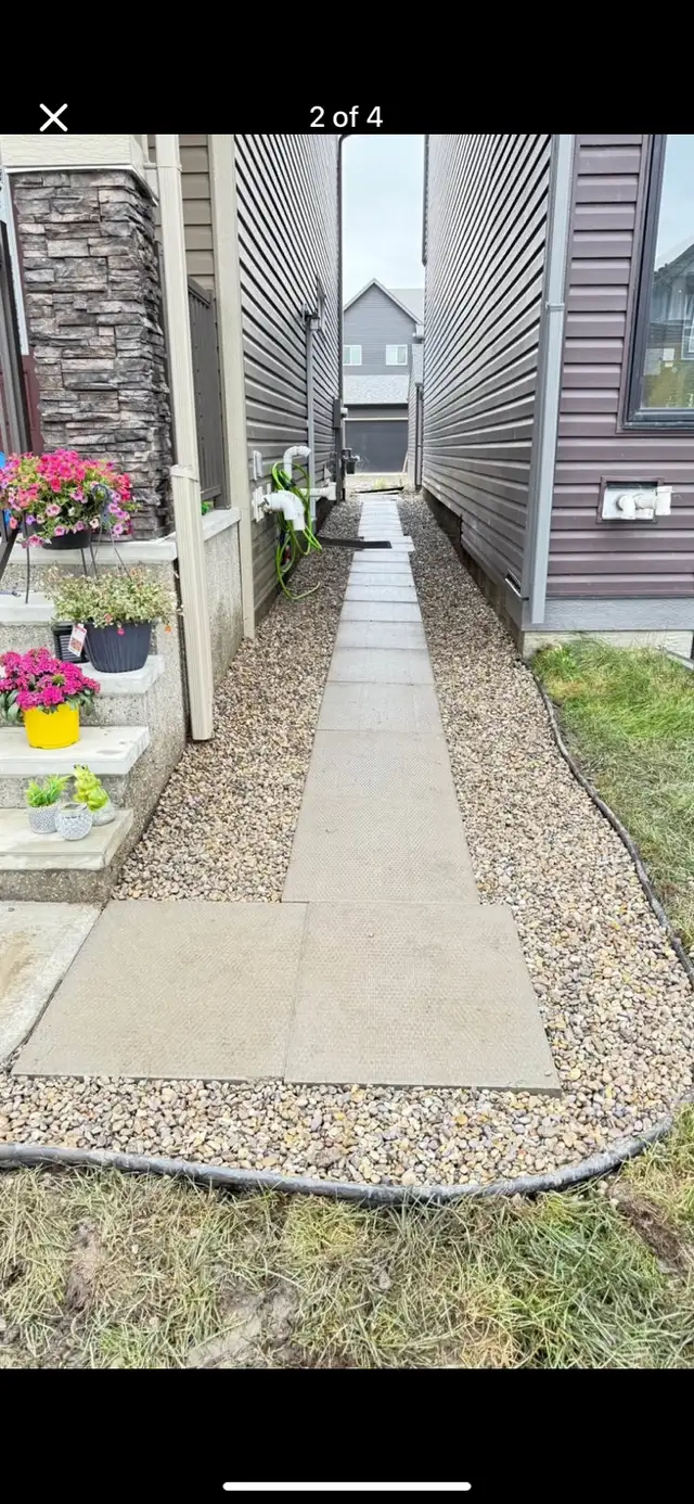 Landscaping sidewalk 